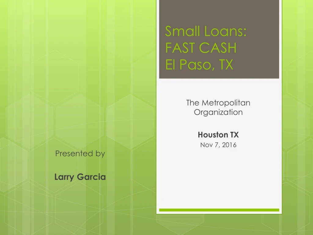 small loans fast cash el paso tx