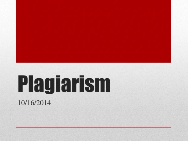 Plagiarism