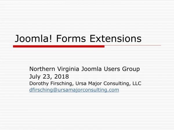 Joomla! Forms Extensions