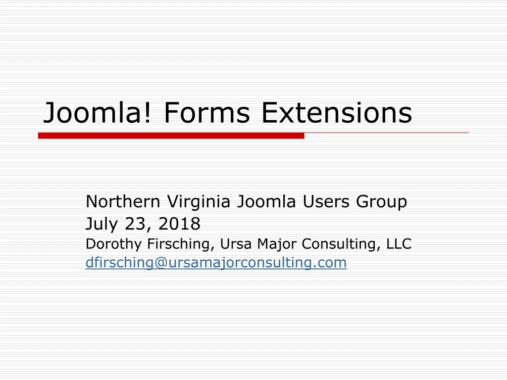 joomla forms extensions