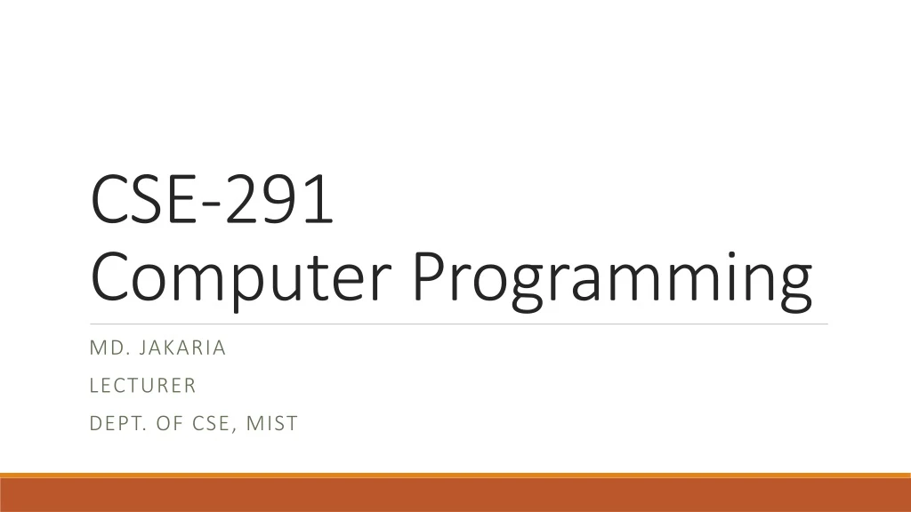 cse 291 computer programming