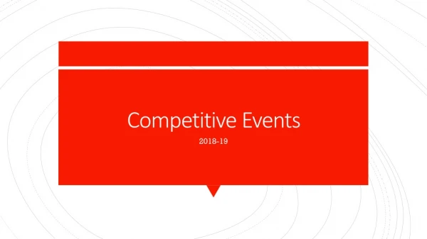 Competitive Events