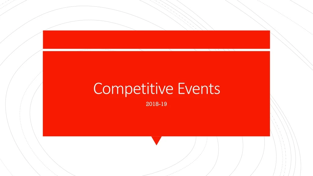 competitive events