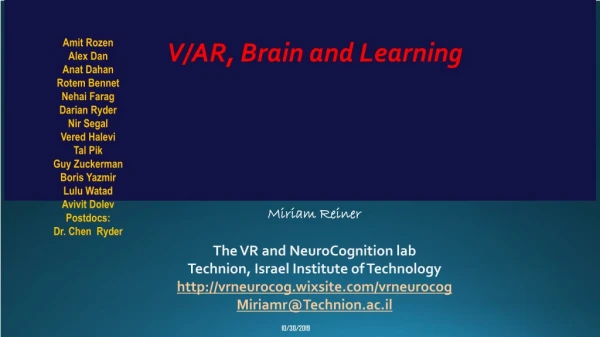 V/AR, Brain and Learning