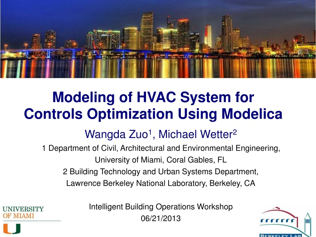 modeling of hvac system for controls optimization