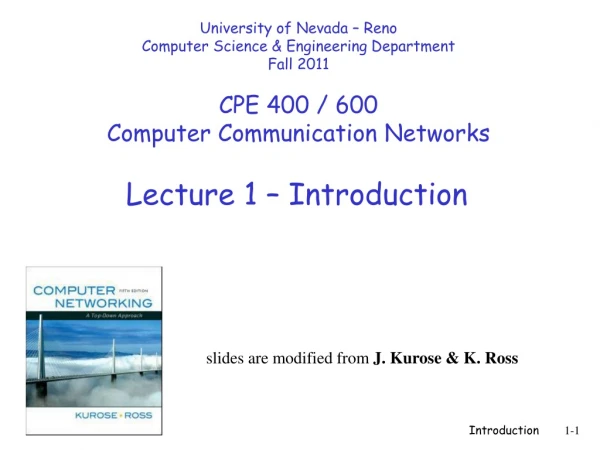 Lecture 1 – Introduction