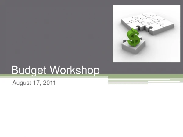 Budget Workshop