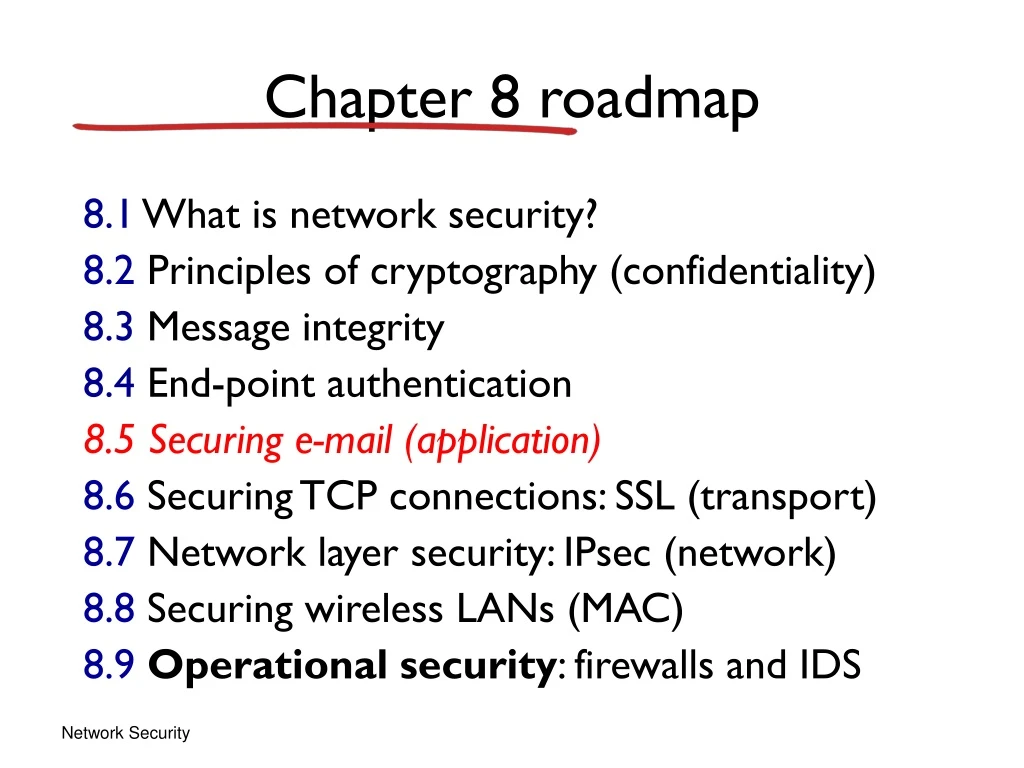 chapter 8 roadmap