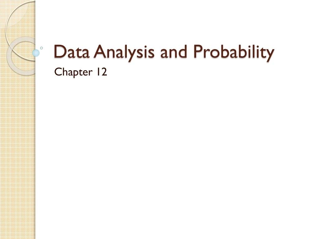data analysis and probability