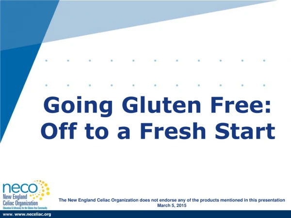 Going Gluten Free: Off to a Fresh Start