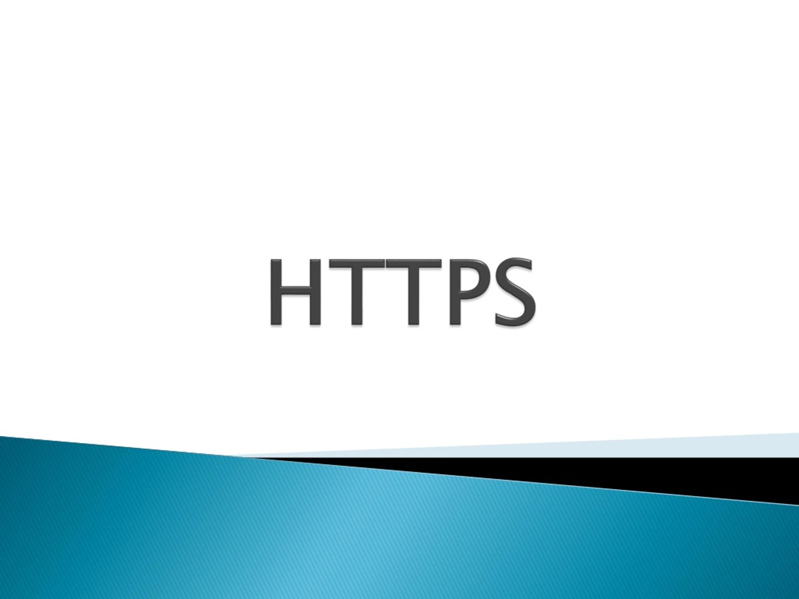 HTTPS - slide 1