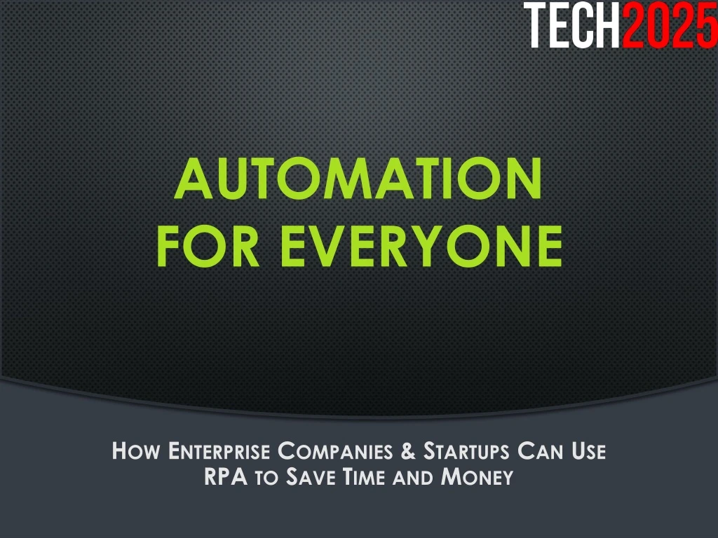 automation for everyone