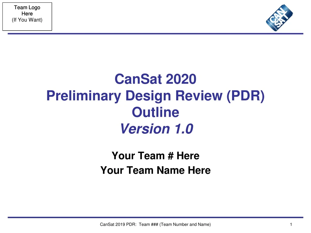 cansat 20 20 preliminary design review pdr outline version 1 0