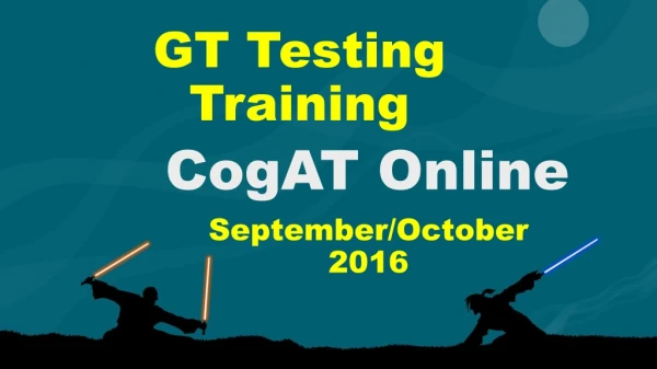 GT Testing Training