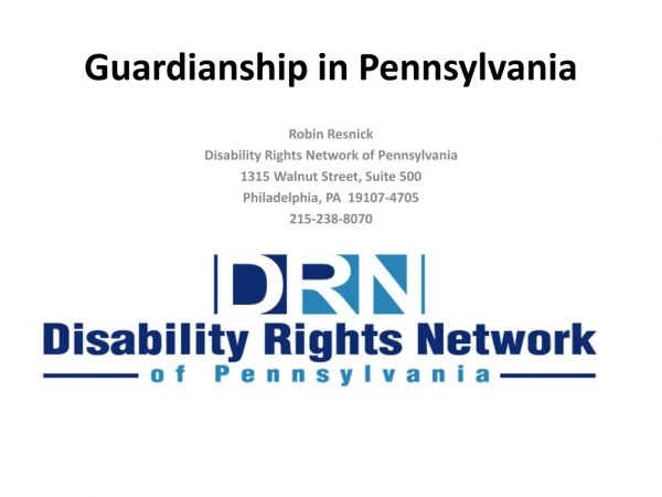 Guardianship in Pennsylvania