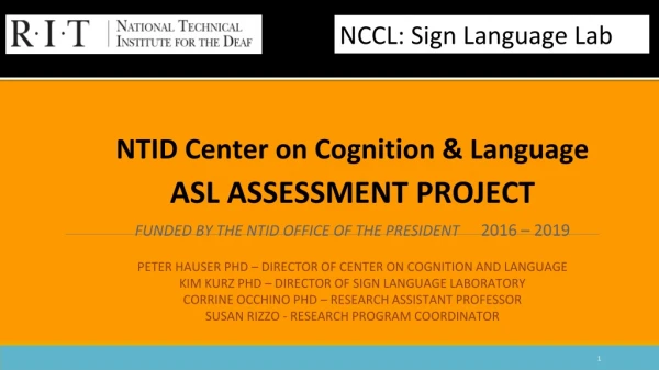 NCCL: Sign Language Lab