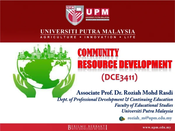 Community RESOURCE DEVELOPMENT