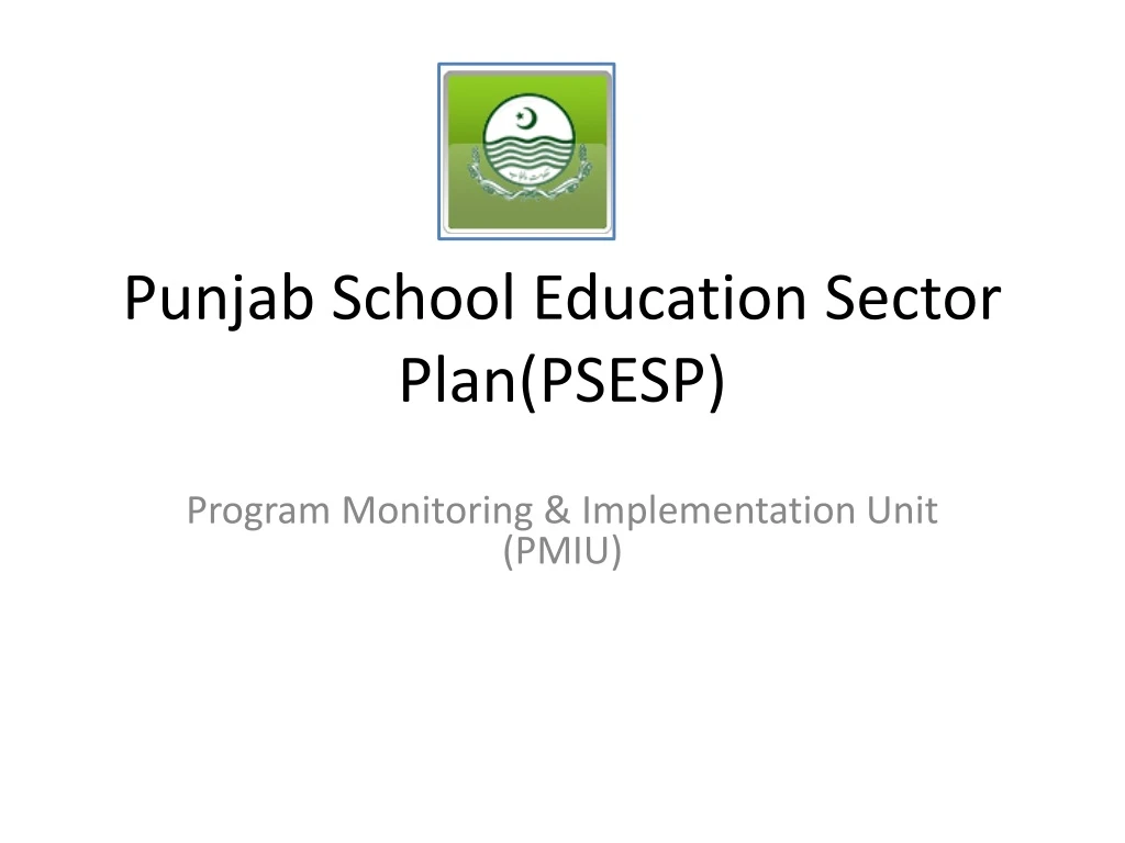 punjab school education sector plan psesp