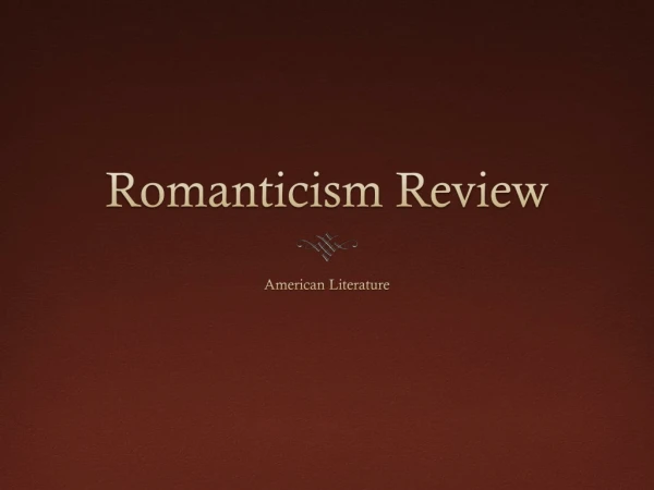 Romanticism Review