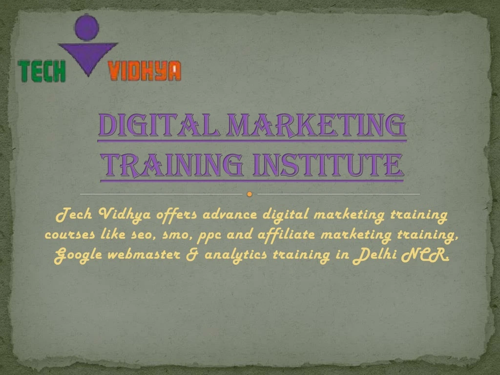 digital marketing training institute