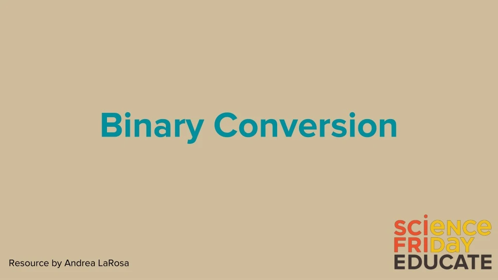 binary conversion