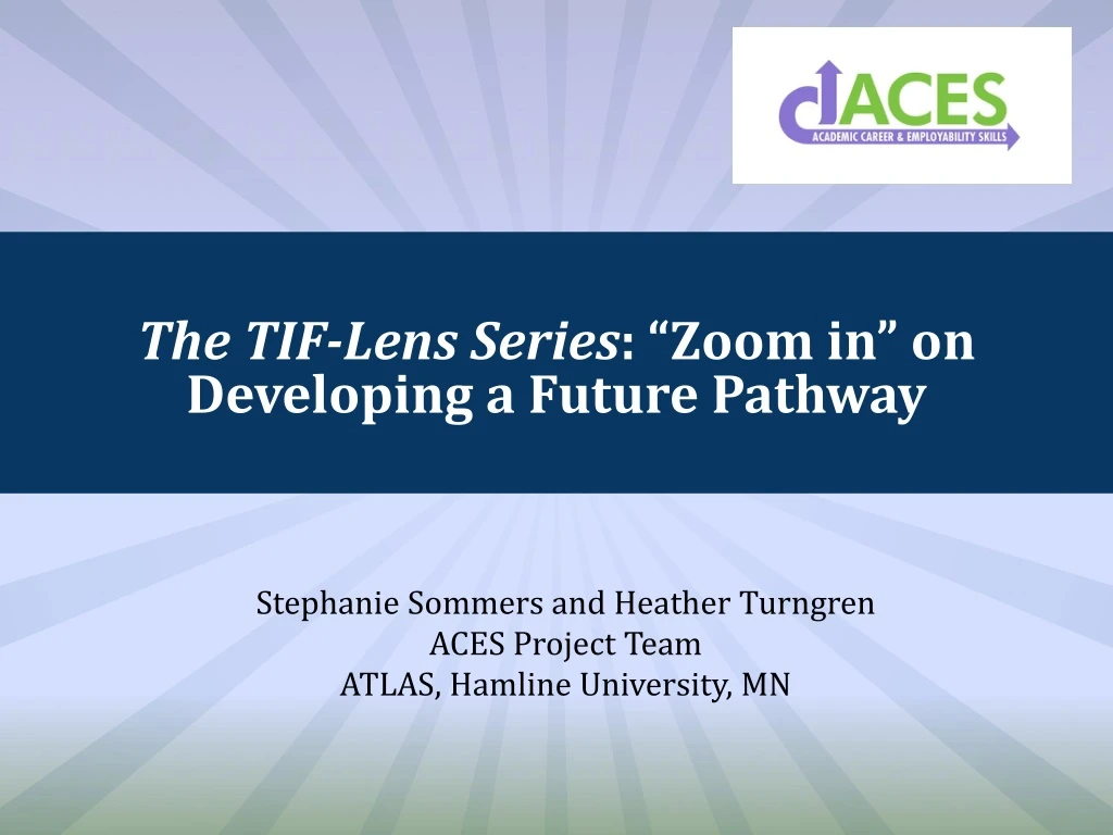the tif lens series zoom in on developing a future pathway