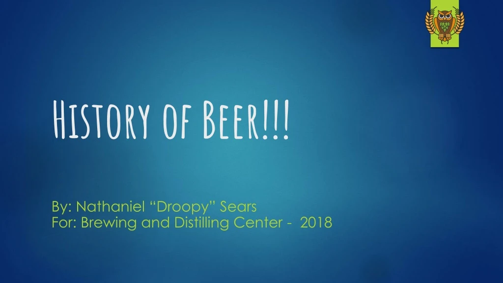 history of beer