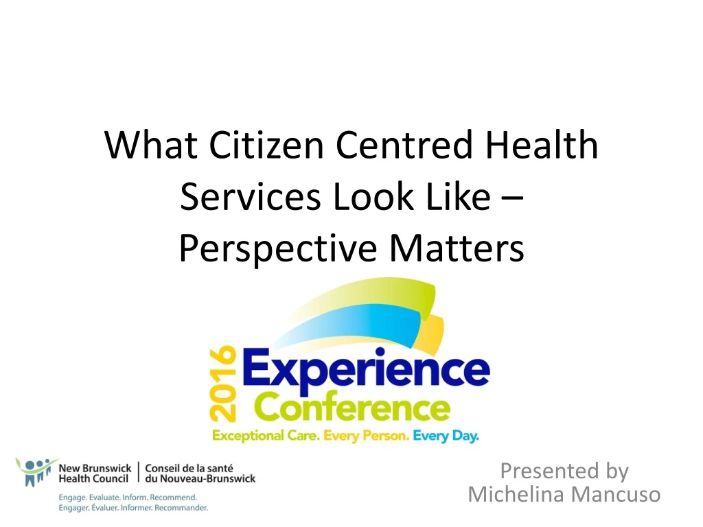 what citizen centred health services look like perspective matters