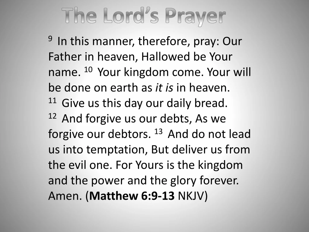 the lord s prayer