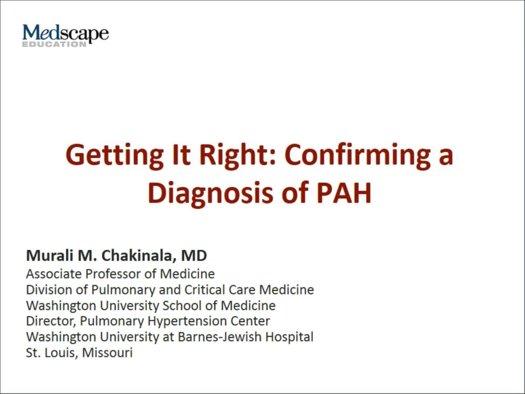 getting it right confirming a diagnosis of pah