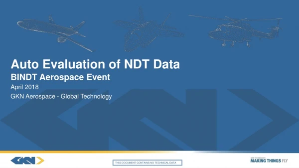 Auto Evaluation of NDT Data