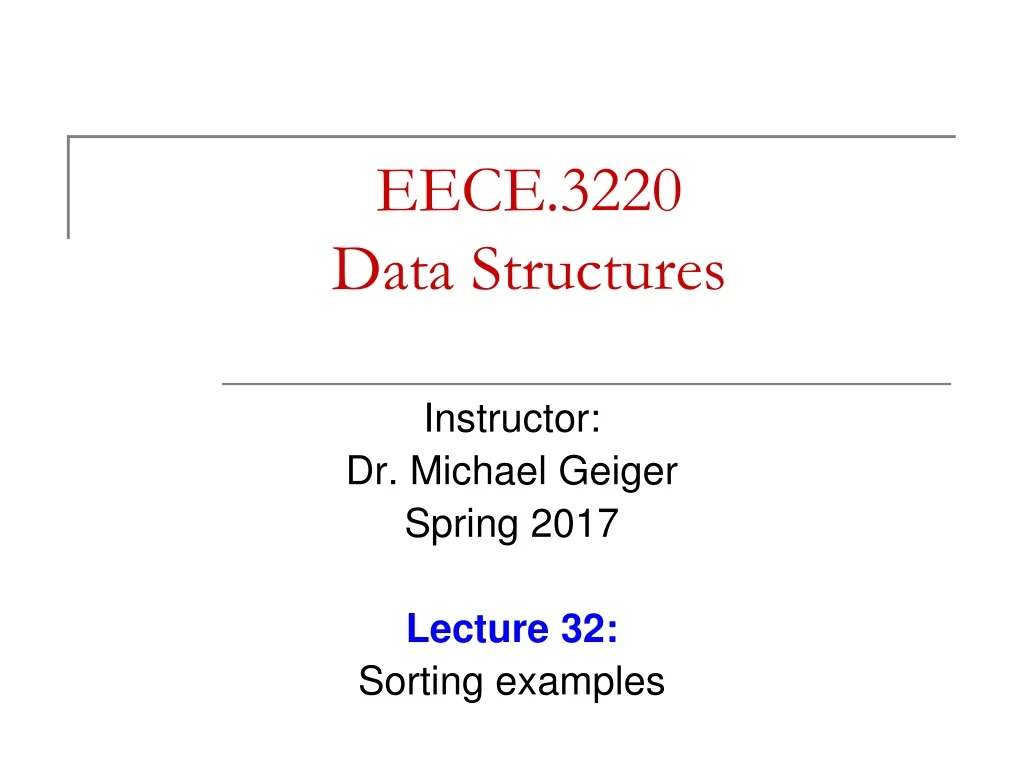 eece 3220 data structures