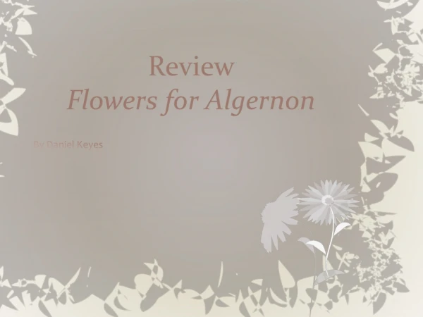 Review Flowers for Algernon