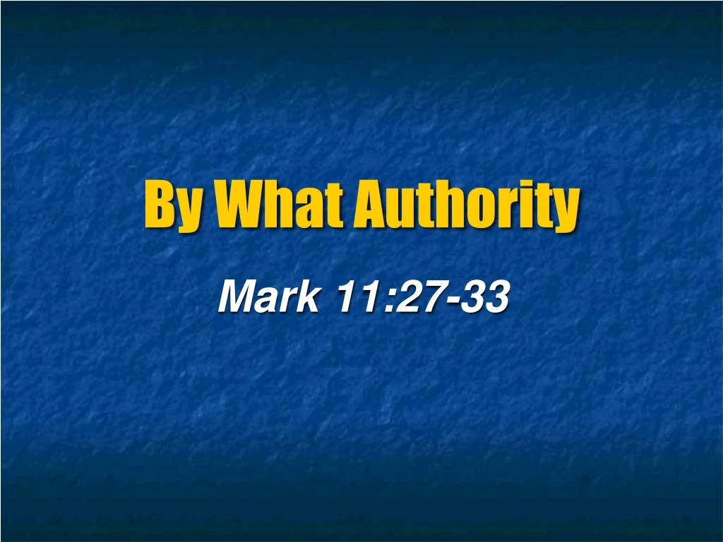 by what authority