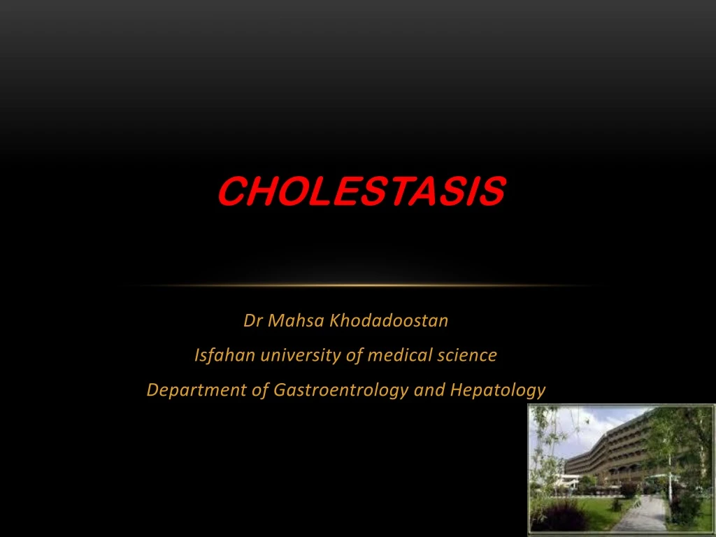 cholestasis