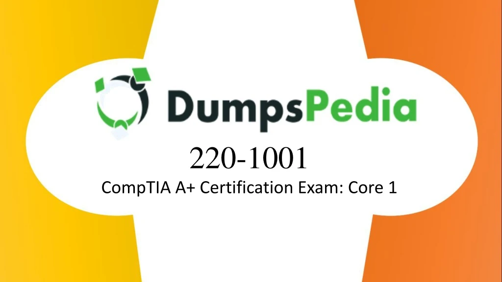 220 1001 comptia a certification exam core 1