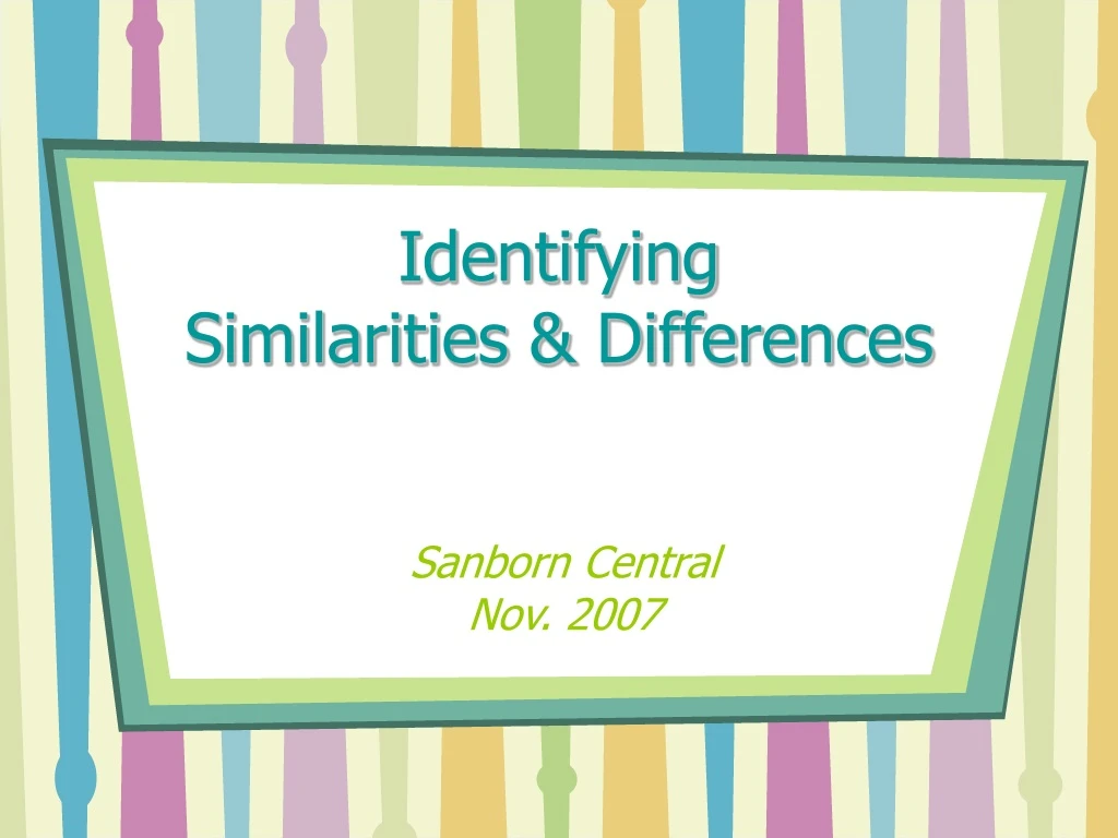 identifying similarities differences