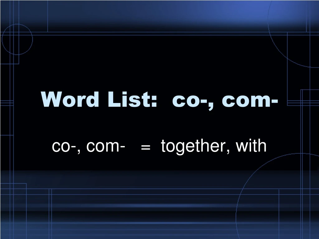 word list co com