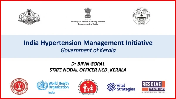 India Hypertension Management Initiative Government of Kerala