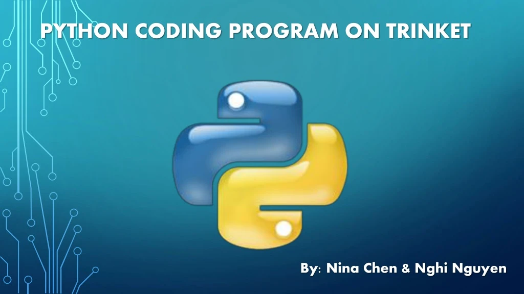 python coding program on trinket