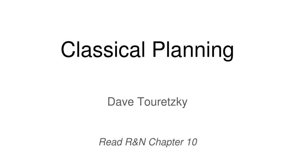 classical planning