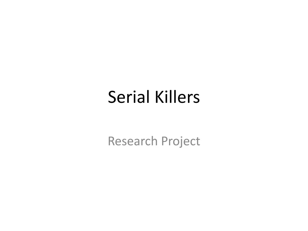 serial killers