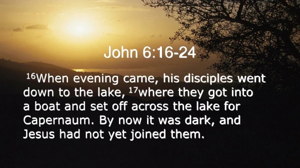 John 6:16-24
