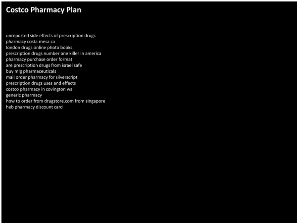 Costco Pharmacy Plan