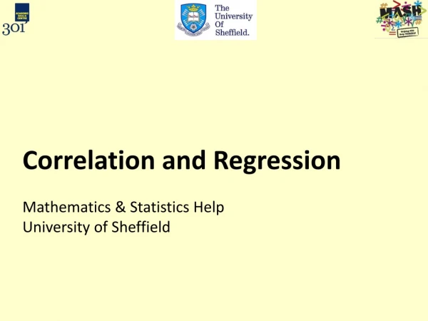 Correlation and Regression Mathematics &amp; Statistics Help University of Sheffield