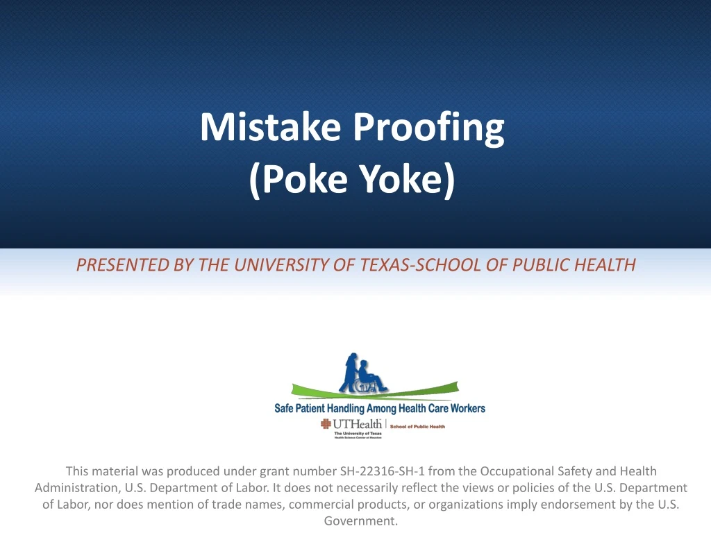 mistake proofing poke yoke