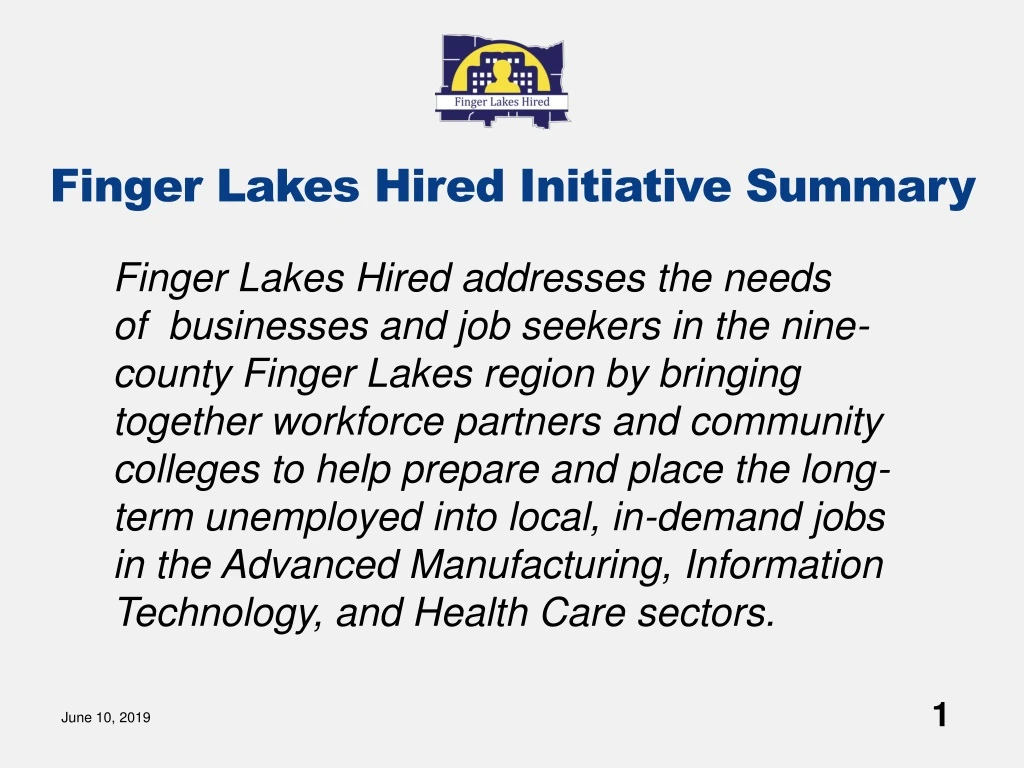 finger lakes hired initiative summary