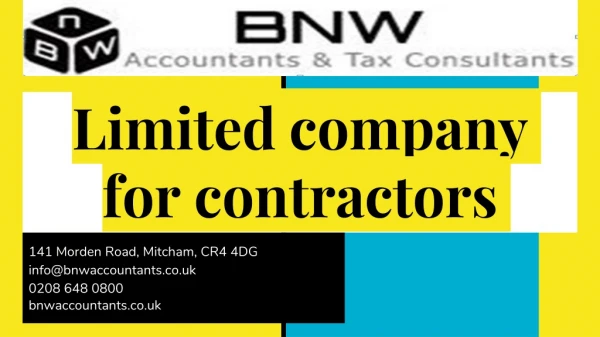 Limited company for contractors