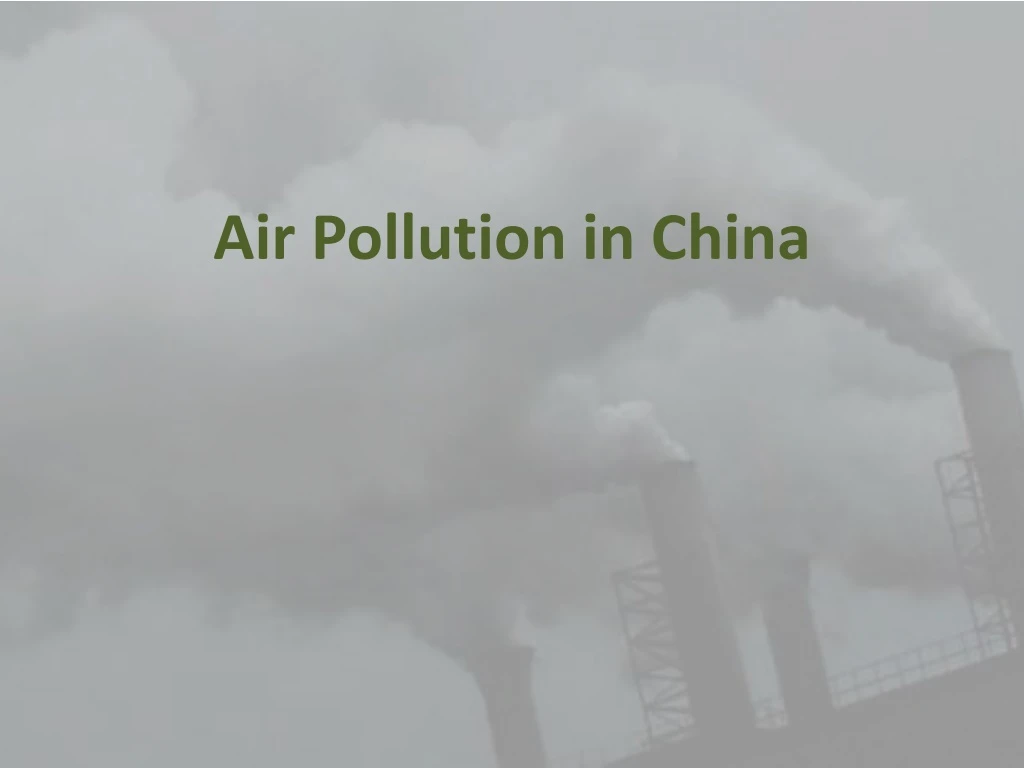 air pollution in china