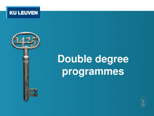 Double degree programmes
